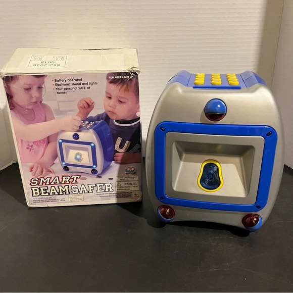 Smart Beam Safer Safe Piggy Bank Blue Code Electronic Kids - Picture 1 of 13
